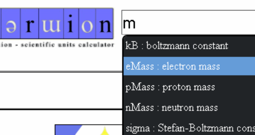 Fermion: A simple online physics calculator that helps you find your constants